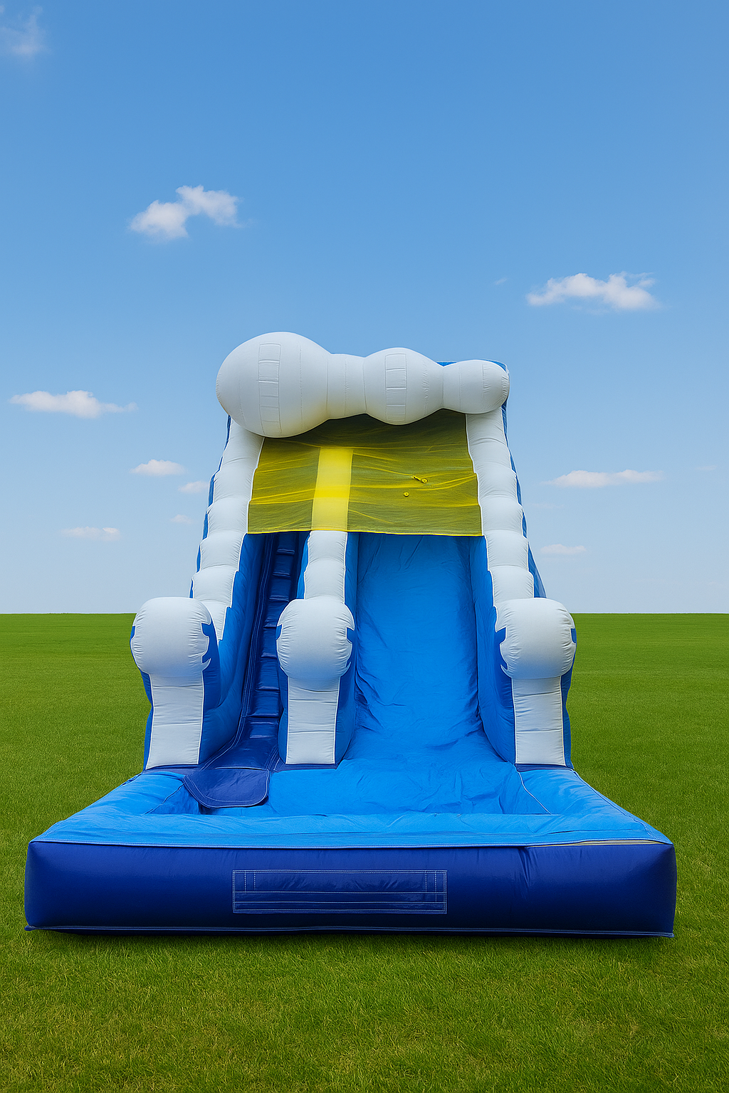 Blue & White Double Lane Slide